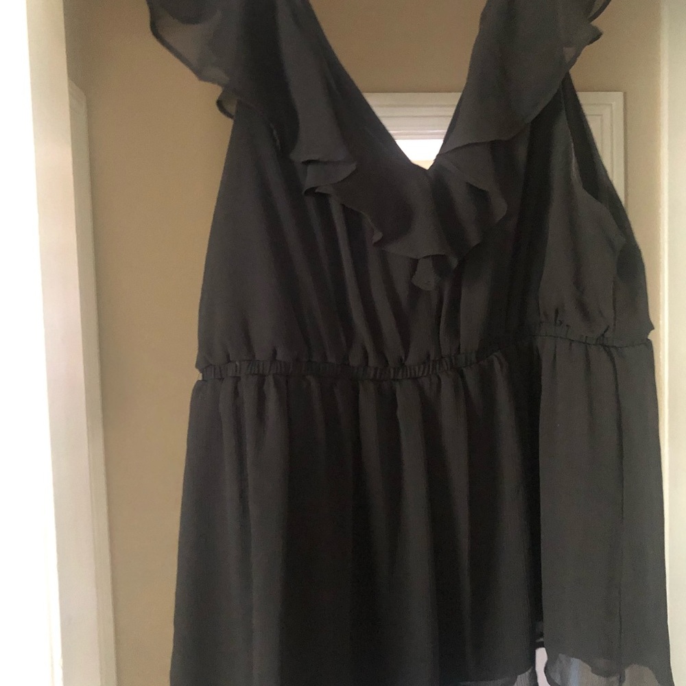Ruffle baby doll tank